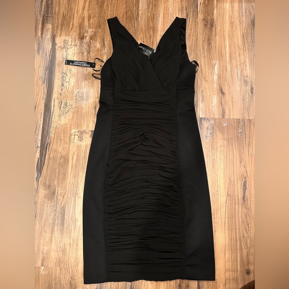 NWT White House Black Market Slimming black dress